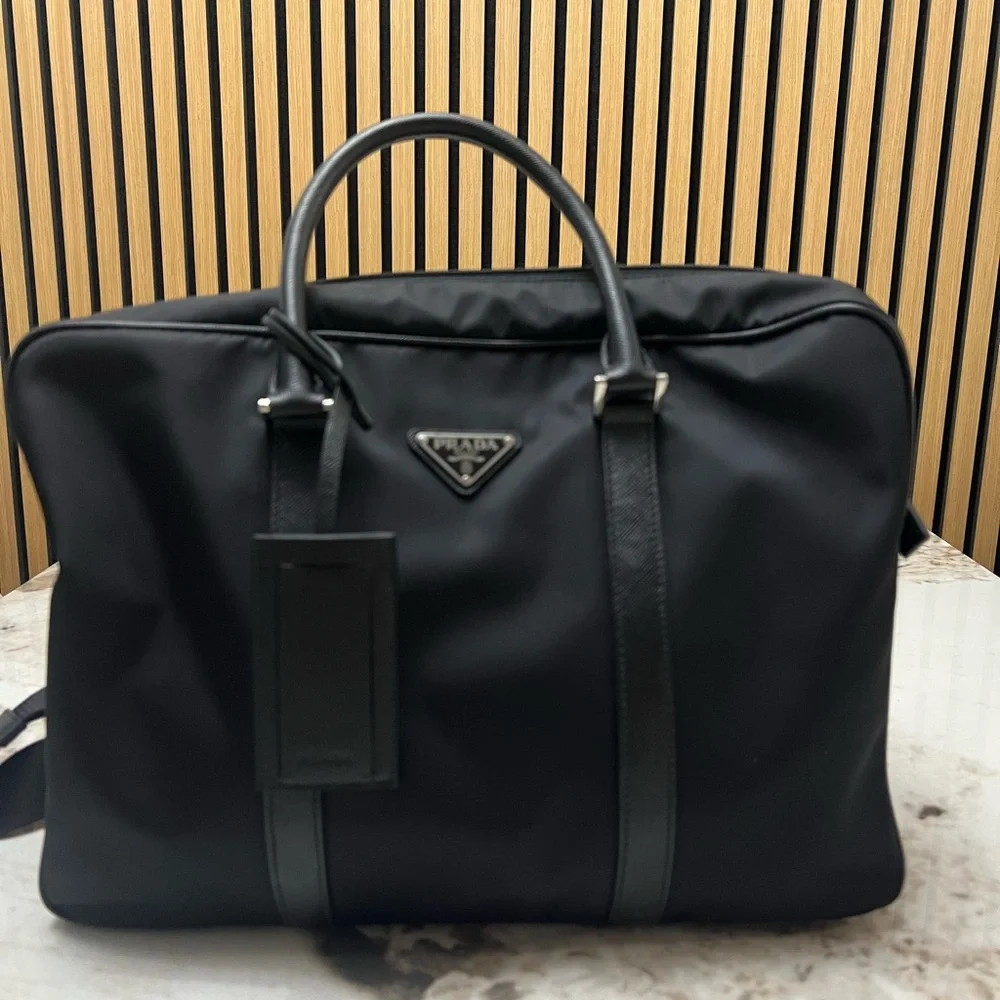 Prada Black Leather Briefcase - Picture 7 of 7